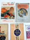 Large Lot Of 10 Vintage Cooking Hosehold Pamphlets  some Rare Finds  Nice