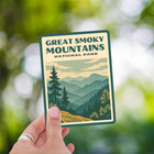 Great Smoky Mountains National Park Sticker     Vintage Style Vinyl Decal