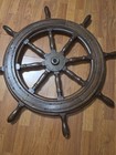Wood   Brass Ship Wheel Wall Decor Wwii Us Navy Maritime Nautical  Usa