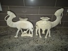 Vintage Hand Carved Camel Figurines Pair Decorative High Quality Animal Figures