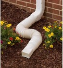 Flex A Spout 55 In  White Vinyl Downspout Extension