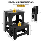 Collapsible 2-step Stool Non-slip Portable Footstool Hold Up To 300 Lbs