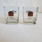 Jack Daniels 1913 Ghent Belgium Set Of 2 Old No  7 Square Whiskey Glasses