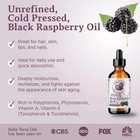 Cold-pressed Black Raspberry Seed Oil 100  Pure Skin Hair Face Anti-aging
