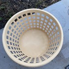 Vintage Rubbermaid 2966 Beige Round Large Weave Heavy Duty Laundry Basket 20 