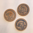 Hutchinson Kansas The Fair City  Centennial 1872 1972 Wooden Nickel Lot Of 3
