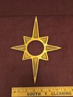 Vintage Brass Mcm Starburst Door Knob Surround Back Plate Escutcheon