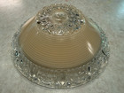 Vintage Peachy Pink Art Deco Glass Ceiling Light Shade Beautiful