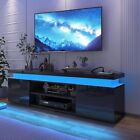 66  75  Modern High Gloss Led Tv Stand  Entertainment Center For 75  85  Tv