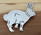 Vintage Taxco Mexico 925 Sterling     bunny Rabbit Tz-10 Pin Brooch Handcrafted