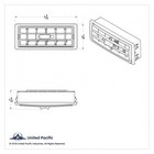 Fits Kenworth 2002  Heater A c Vent   Chrome Plastic Dash Center Vent Grill