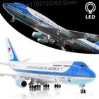 1 150 Air Force One Boeing747 Diecast Airplane Model Us Airlines With Led Lights