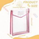 2 Pack A4 Plastic File Folders With Snap Closure  Pink  Vertical