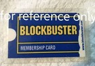      vintage  Blockbuster Video Membership Card Laminate Sleeve    
