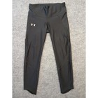 Under Armour Heatgear Compression Leggings Black Mesh Panel Medium 1844