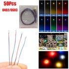 50pcs Pre-wired 0402 0603 Smd Leds Lighting Kits Pre-soldered Micro Leds Kits