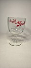 Vintage Stroh s Beer Thumbprint Footed Goblet Beer Glass Clear 6  Man-cave Bar