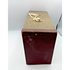 Vintage Index Card slide File Drawer Cabinet     3-drawer Storage Brass Latch