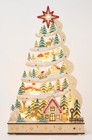 Martha Stewart Wooden Die Cut Christmas Tree 16 Inch Lighted Holiday Display New