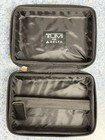 Tumi For Delta Black Hard Shell Suitcase Amenity Travel Kit  Empty