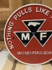 Massey Ferguson Cast Iron Tractor Sign Vintage Style Farm Barn Hay Tools Feed