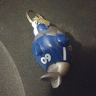 Vintage Shark Football Player Keychain Key Chain Ring Hangtag Fob  124-m