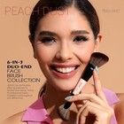 Jessup Face Makeup Brushes 3pcs Double Ended Makeup Brush Set For Foundation Con