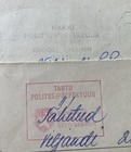 2 Diff  Estonia Slogan Meter Mail Police Lion Emblem Boxes Registered Covers