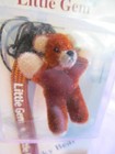 Rare Little Gem Lucky Bear Phone Strap Tiny Miniature Teddy Bear New