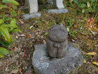 Japanese Antiques A Stone-carved Jizo Statue With A Charming Expression 6 30 In