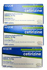 Major Cetirizine 10mg All Day Allergy 100 Tabs   3 Pack   -- New Look 