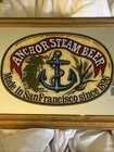 Vtg Anchor Steam Beer San Francisco 21 x15   bar Glass Mirror Rare Advertising