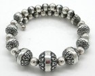 Carolyn Pollack Southwest Sterling Silver Native Pearl Coil Bracelet