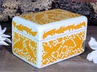 Lacquer Box Peacocks   Butterflies Wood Handmade Olinal   Mexican Folk Art S m Sz