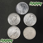 Lot Of 5 1921-1935 90  Silver  1 Peace American Dollars Uncirculated Mixed Date