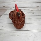 Vtg Wicker Chicken Basket Egg Holder Rustic Farmhouse Decor 8    Long X 7  High