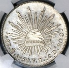 1859-mo Fh Ngc Ms 61 Mexico 8 Reales Mint State Near Pl Silver Coin  25072201c 