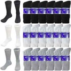 6-12 Pairs Mens Navy Diabetic Crew Socks Health Circulatory Size9-11 10-13 13-15