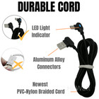 3 Pack Type C To Usb A Cable 90 Degree Right Angle Fast Charger Cord For Samsung