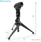 Desktop Microphone Stand - Heavy Duty Die-cast Metal Tripod - Adjustable Height 