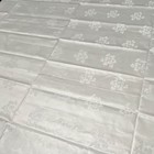 Vintage Irish Linen Tablecloth 72x71 Floral White On White W  6 Napkins Jb