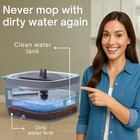Square Spin Mop   Bucket System     Dual Chamber For Clean   Dirty Water  360  