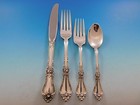 Royal Rose By Wallace Sterling Silver Flatware Set For 6 Service 34 Pieces
