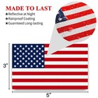 Anley 8 Pack 5 x3  American Us Flag Decal Reflective Stripe Usa Flag Car Sticker
