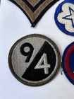 Vintage Us Army Patch Lot - 3rd Army Patton  94th Inf  Asf - Wwii To 1950s Era