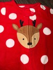 Just One You By Carter   s 3m Red Reindeer Polka Dot Footed Sleeper