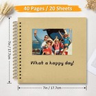 Gumingm 7x7 Inch Diy Scrapbook Album  7 20 Sheet  40 Pages  Brown