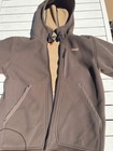 Patagonia Burly Man Hooded Softshell Jacket Fleece Lined Mens Small  Brown