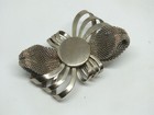 Beautiful Collectible Brooch Pin Silver Tone Mesh 2 X 1 1 2  Unique