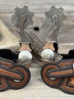 Unique Don Pierce Double Mount Spurs W  Chris Andre    slickbald Custom    Straps